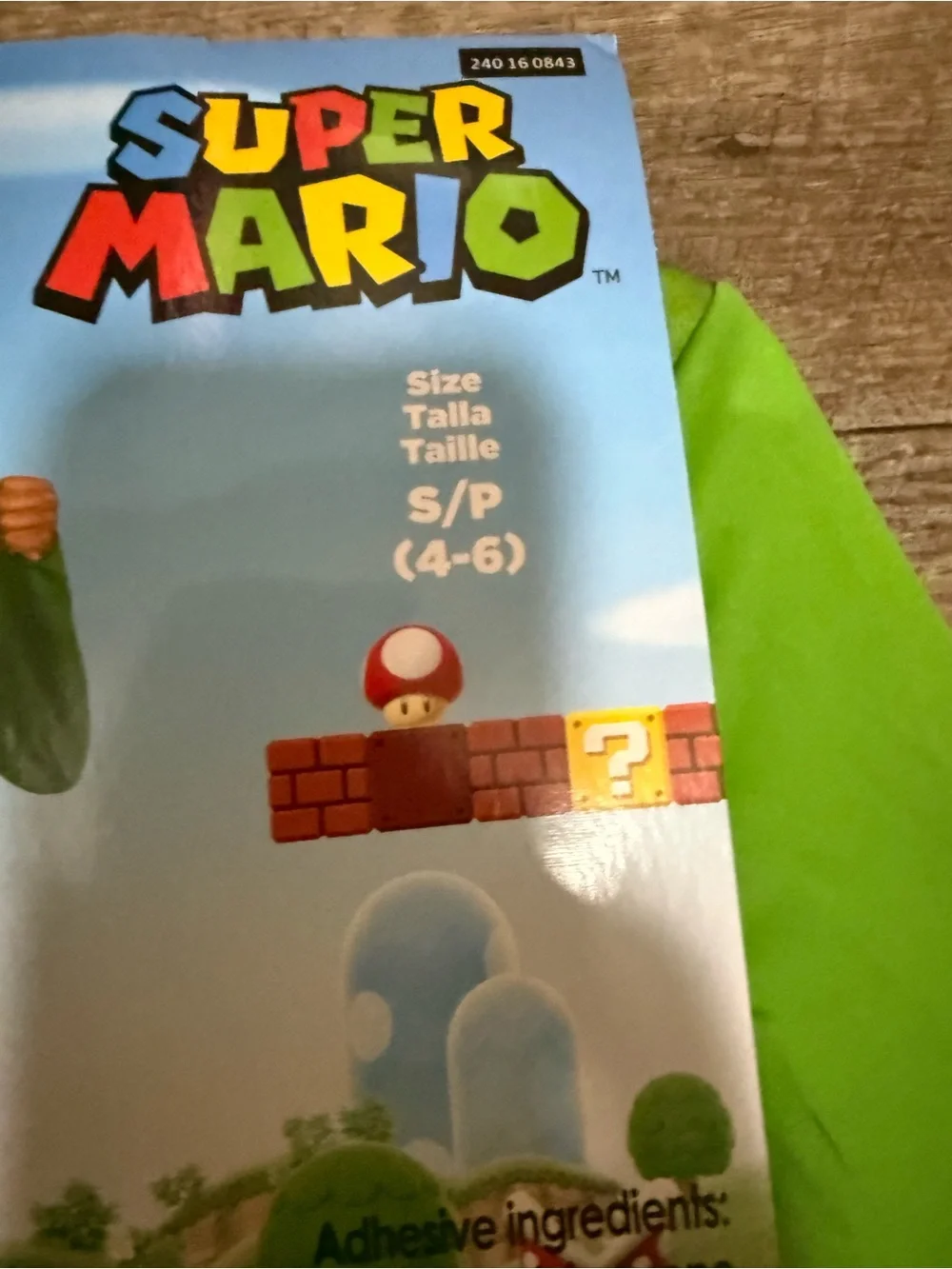 Nintendo Luigi Costume Set Includes jumpsuit, hat & mustache- Small 4-6